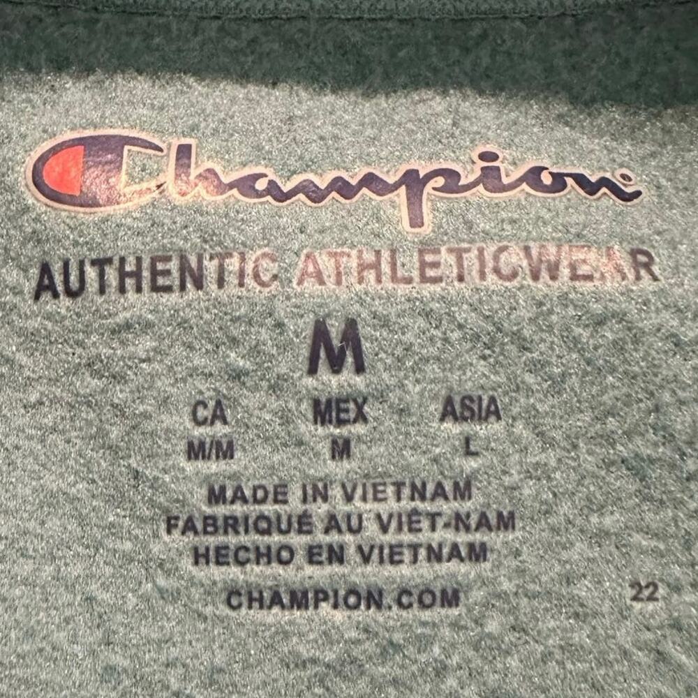 Champion Womens Medium Sweatshirt Teal Game Day Oversized‎ Pullover Triple Logo - Picture 5 of 8